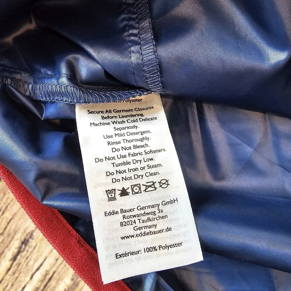 Eddie Bauer Women's Size Medium Anorak Rain Pullover Packable Lightweight Star - Picture 9 of 12